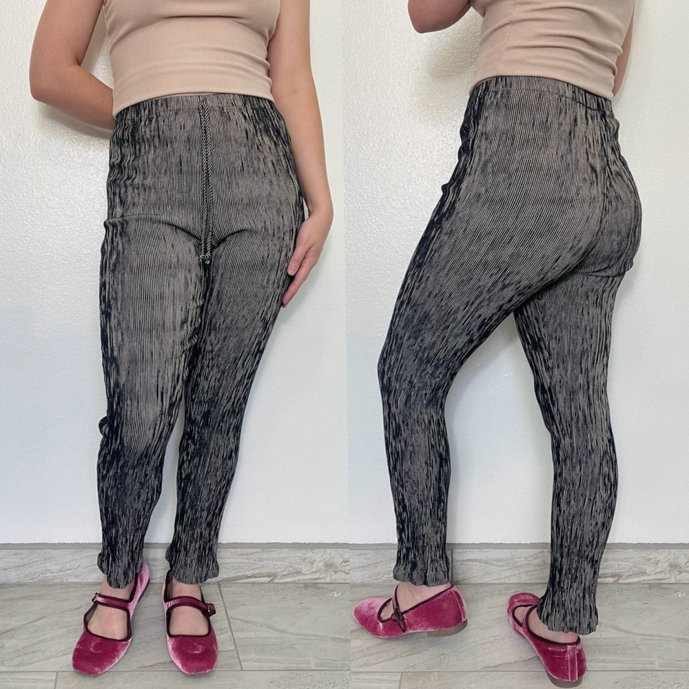 🌱5/$25🌱 Unbranded | Vintage 80s 90s Striped Stretchy Pull-On Pants